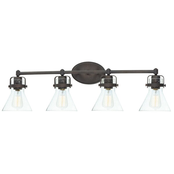 Maxim Lighting Seafarer 4-Light Bath Vanity With Bulbs, Oil Rubbed Bronze 26114CDOI/BUL - main